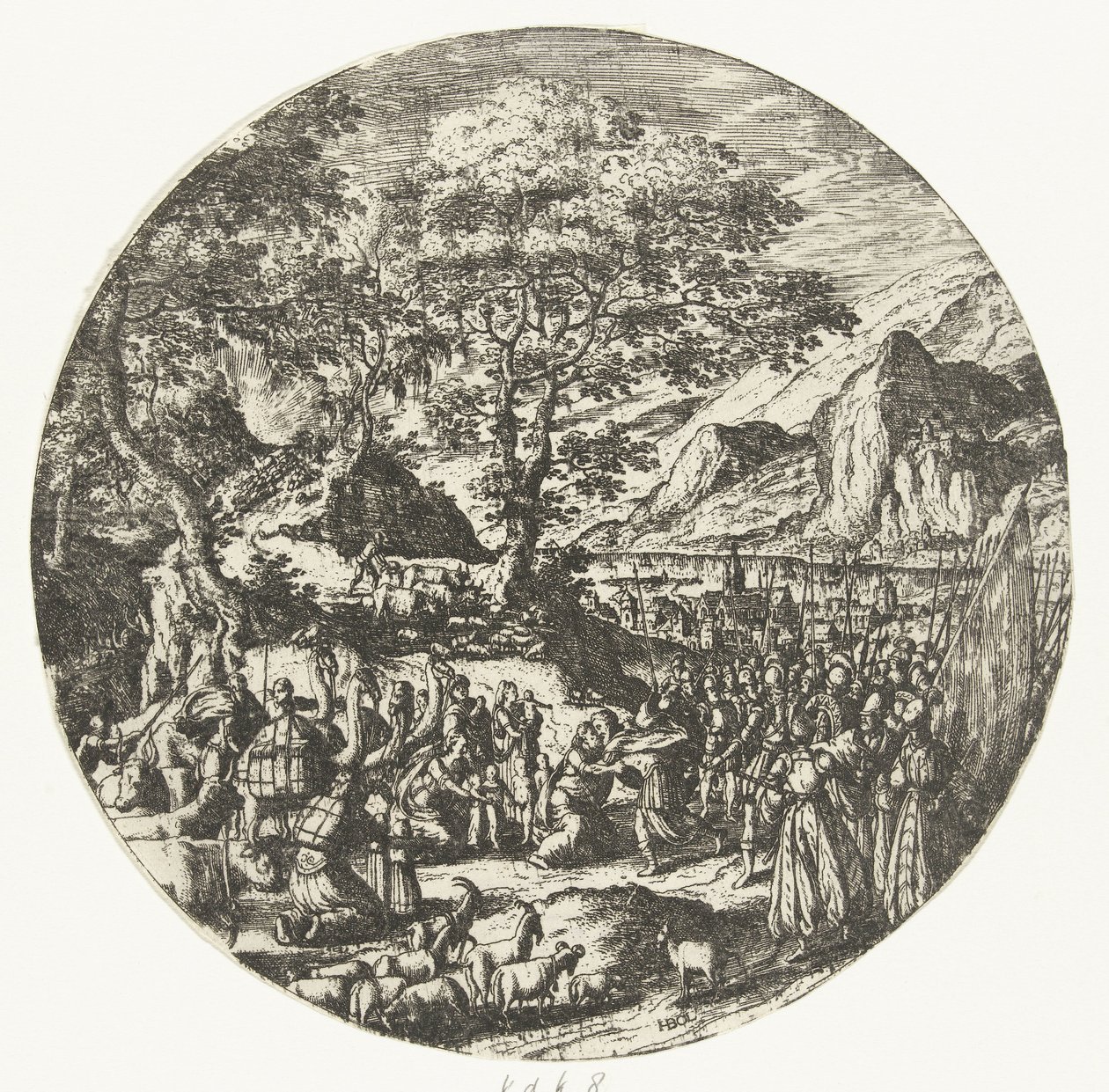 Versöhnung zwischen Esau und Jakob von Hans Bol