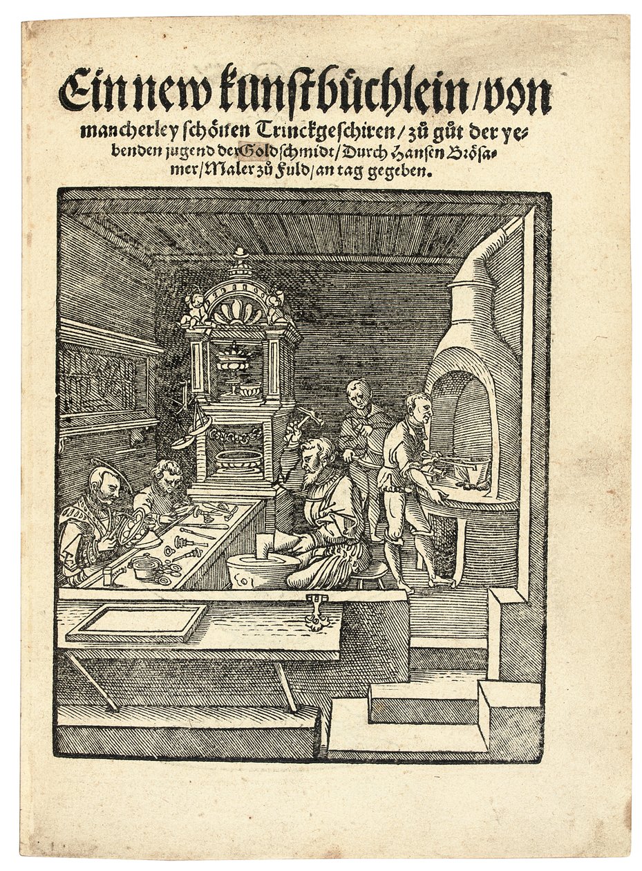 Eine Goldschmiedewerkstatt, ca. 1538 von Hans Brosamer