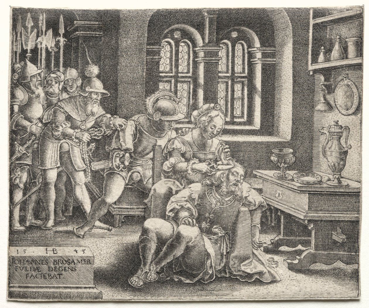 Samson und Delilah, 1545 von Hans Brosamer
