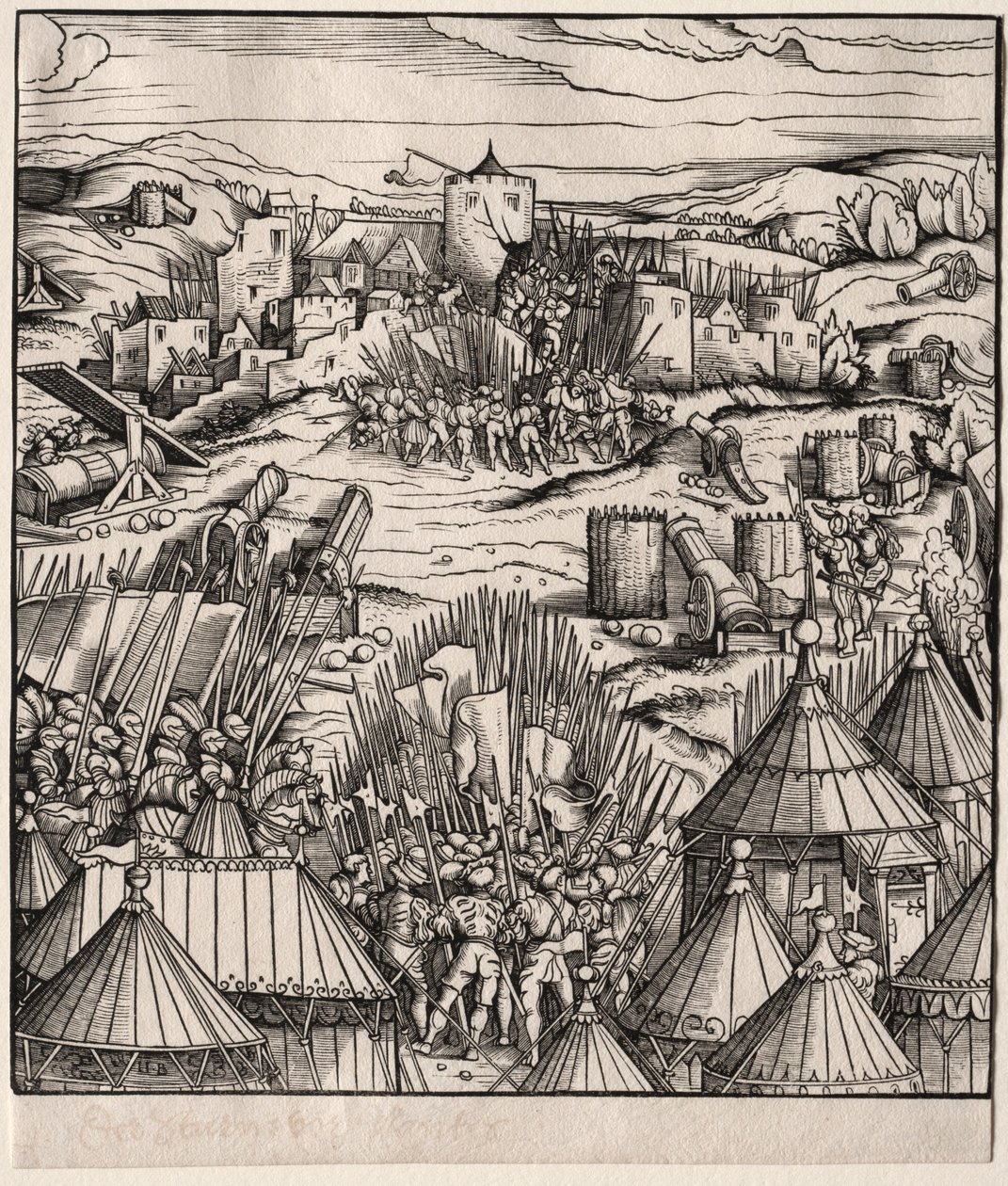 Die Erstürmung von Nantes, 1512-1515 von Hans Burgkmair