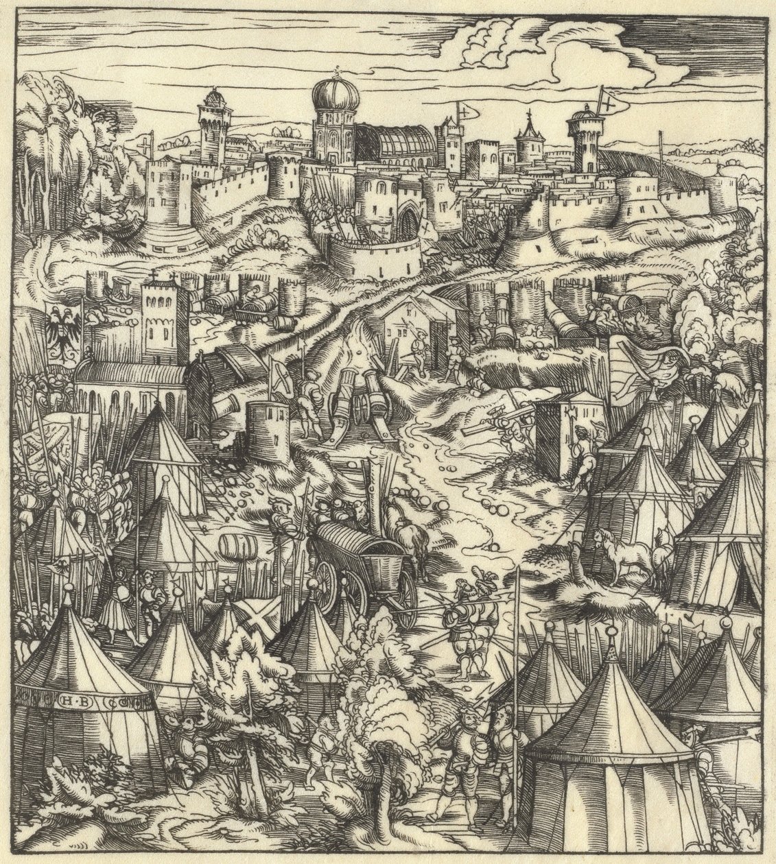 Die Schlacht von Padua von Hans Burgkmair I