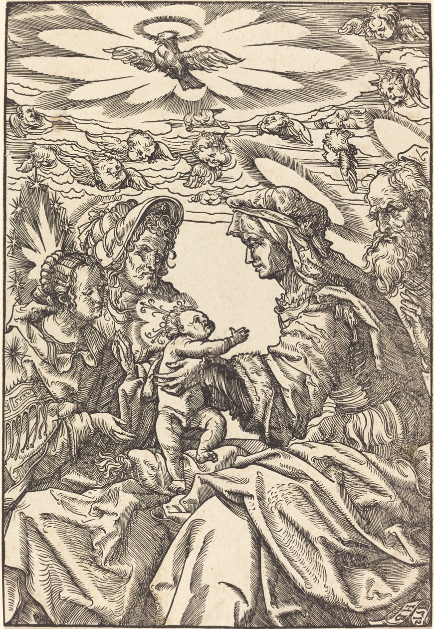 Die Heilige Familie mit der Heiligen Anna und dem Heiligen Joachim von Hans Burgkmair I