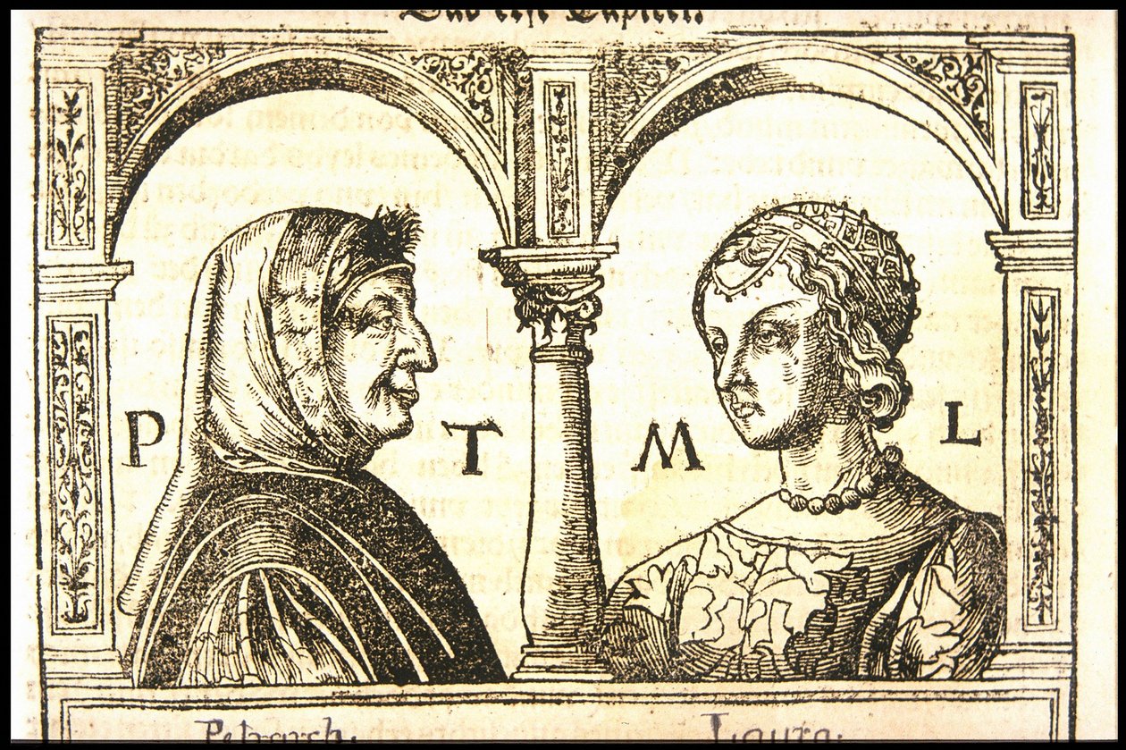 Petrarca und Laura, ca. 1545 von Hans Burgkmair the Elder