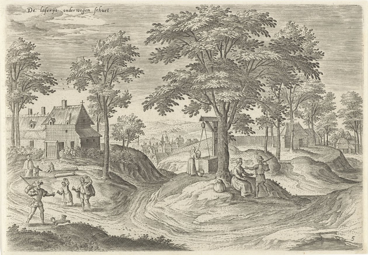 Ansicht des Leprosenhauses von Scheut
Ansichten aus der Umgebung von Brüssel (Serientitel) von Hans Collaert (I)