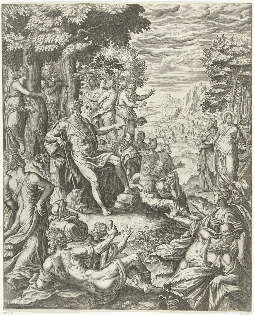 Johannes der Täufer predigt zur Menge von Hans Collaert (I)