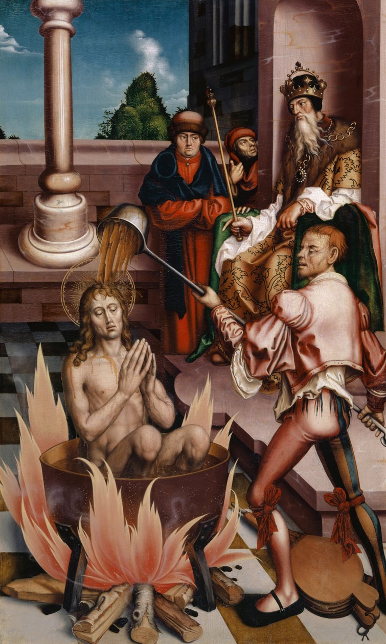 Johannes der Evangelist im Kessel, 1514 von Hans Fries