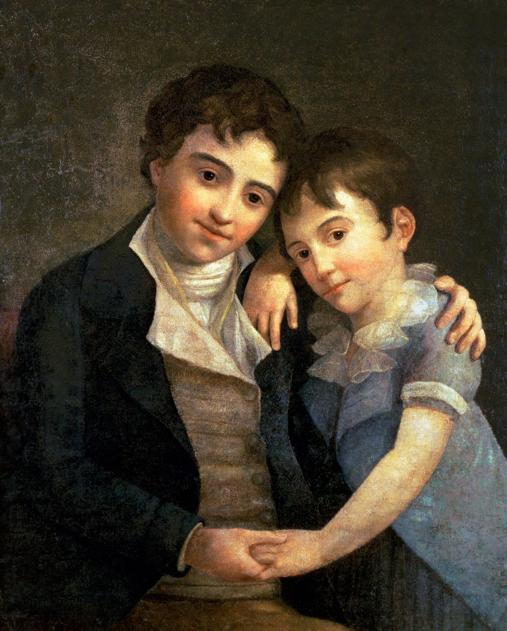 Porträt von Karl Thomas (1784-1858) und Franz Xaver (1791-1844), die beiden Söhne von Wolfgang Amadeus Mozart (1756-91), 1798 von Hans Hansen
