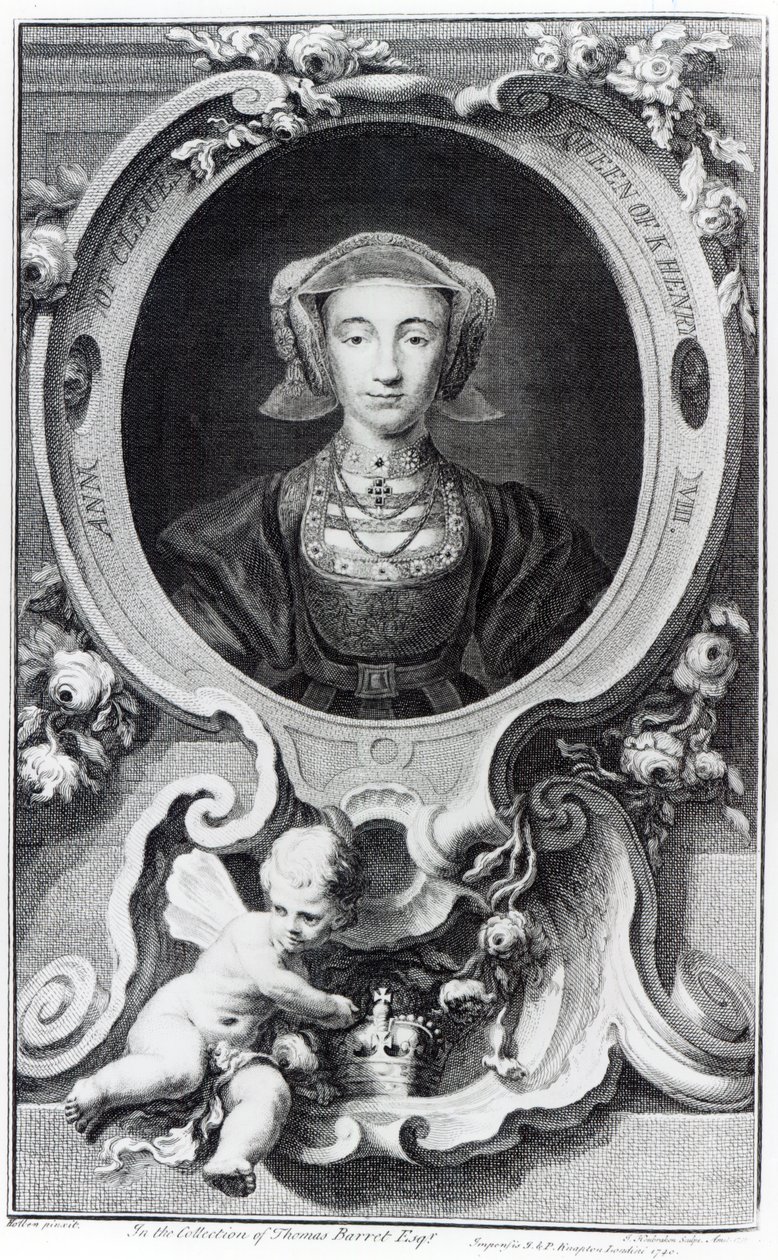 Anna von Kleve, graviert von Jacobus Houbraken, 1740 von Hans Holbein der Jüngere