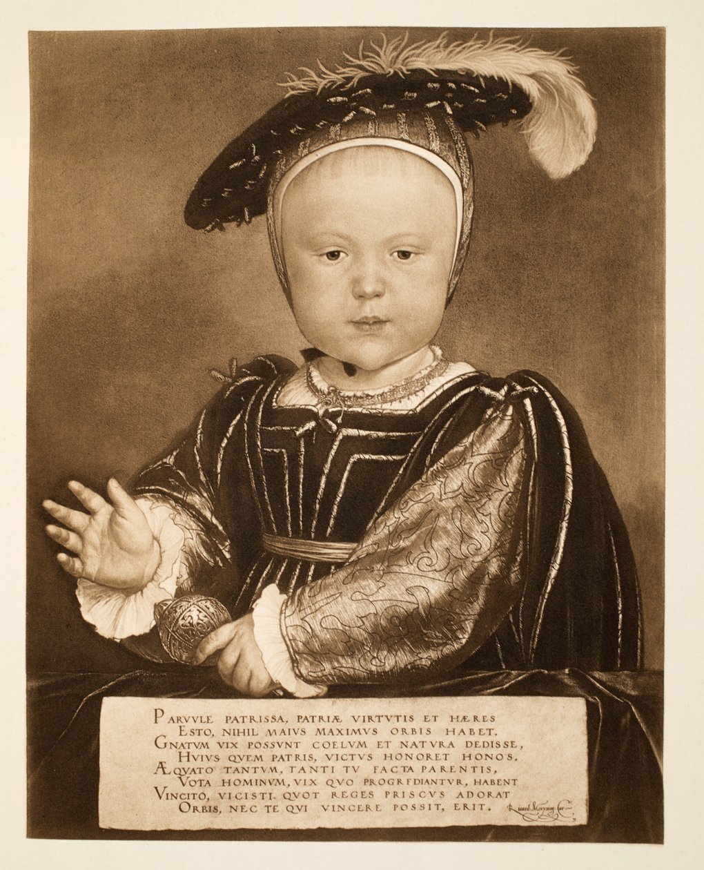 Prinz Edward, später König Edward VI, ca. 1540, veröffentlicht 1902 von Hans Holbein der Jüngere