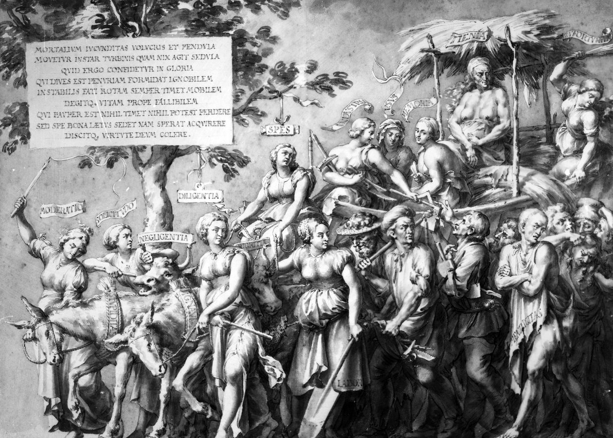 Der Triumph der Armut, gezeichnet von Jan de Bisschop, um 1650 von Hans Holbein der Jüngere