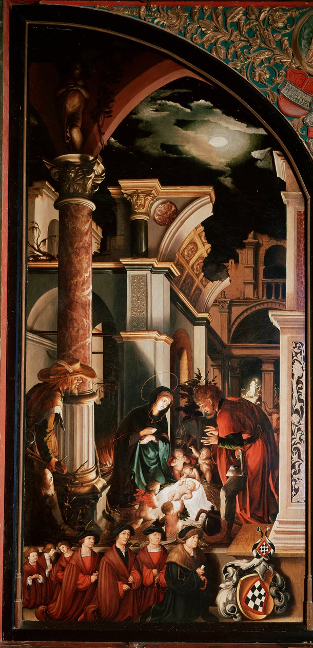 Altarbild Oberried: Die Anbetung der Hirten von Hans Holbein der Jüngere