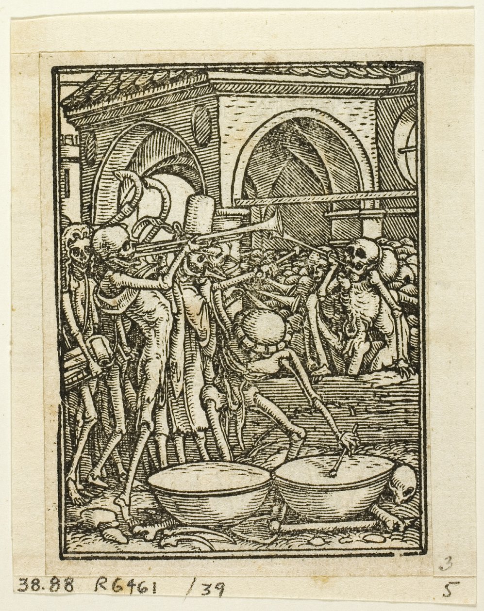 Totentanz, Platte 39 aus Holzschnitten aus Büchern des XVI. Jahrhunderts von Hans Holbein the Younger
