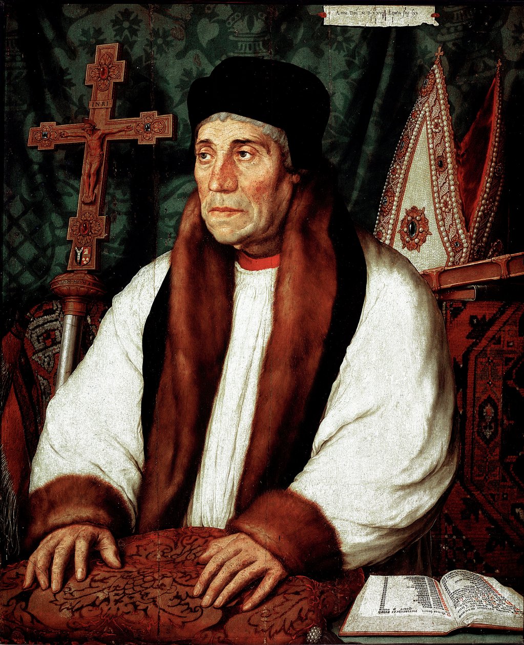 Porträt von William Warham (1450-1532), Erzbischof von Canterbury von Hans Holbein der Jüngere