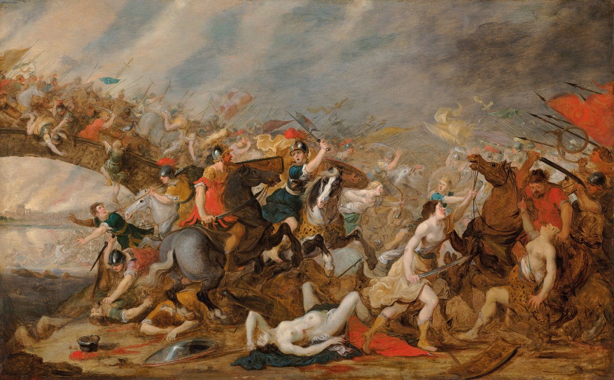 Die Schlacht der Amazonen von Hans Jordaens III