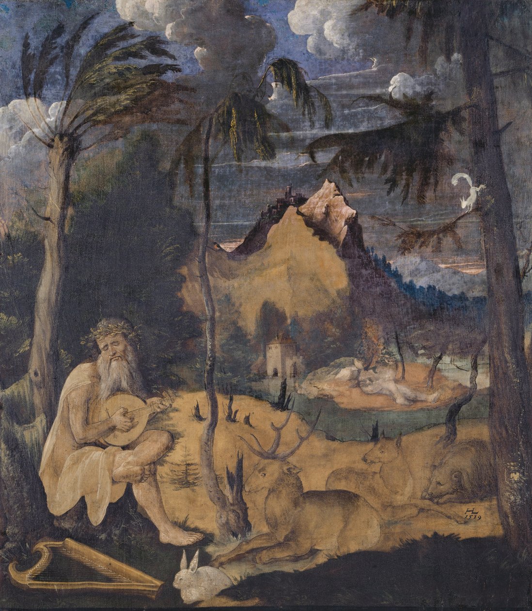 Orpheus unter den Tieren, 1519 von Hans Leu