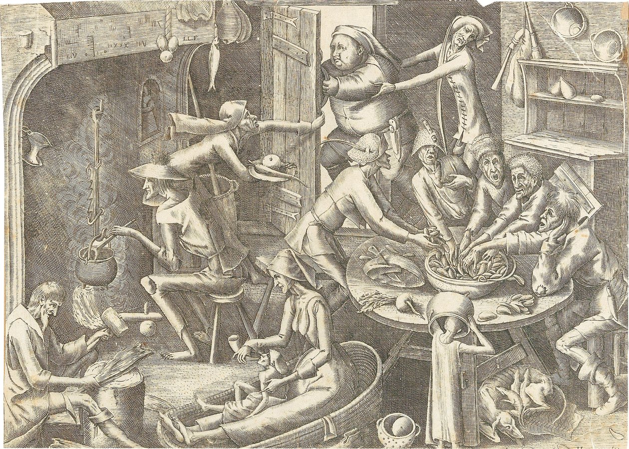 Die arme Küche nach Pieter Brueghel I, ca. 1563 von Hans Liefrinck the Elder
