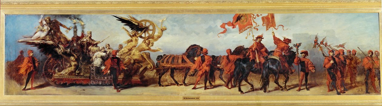 Die Eisenbahnen, Skizze für den Jubiläumsumzug 1879 von Hans Makart