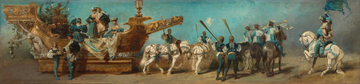Entwurf zum Festzug 1879 - Die Donaudampfschifffahrtsgesellschaft von Hans Makart