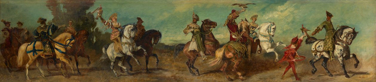 Entwurf zum Festzug 1879 - Die Falkenjagd von Hans Makart