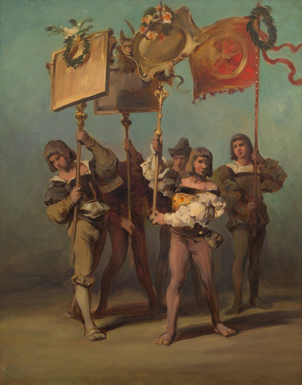 Entwurf zum Festzug 1879 - Standartenträger der Tischler von Hans Makart