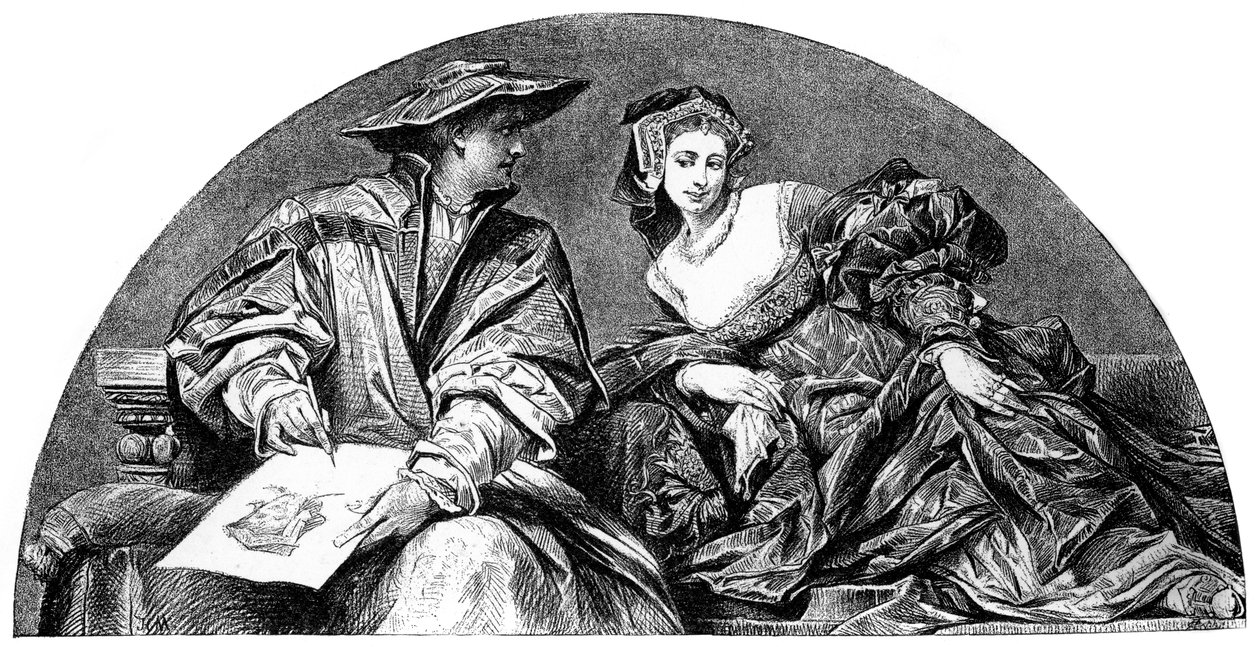 Hans Holbein, deutscher Künstler, ca. 1880-1882 von Hans Makart