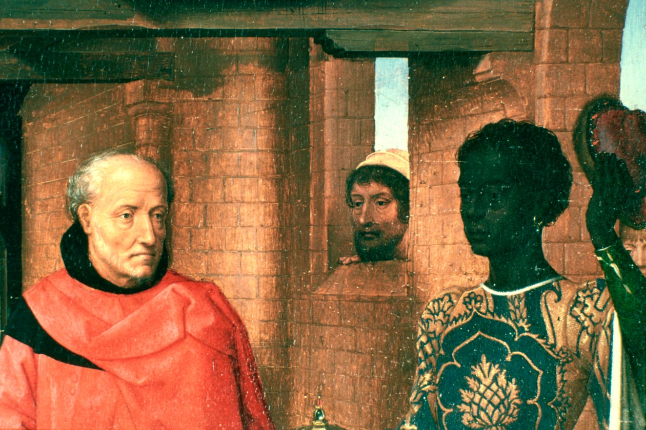Anbetung der Könige, Triptychon, Detail, ca. 1453-1494 von Hans Memling