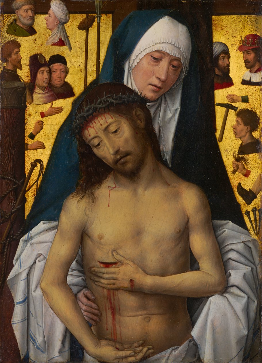 Die Jungfrau Maria zeigt den Mann der Schmerzen von Hans Memling