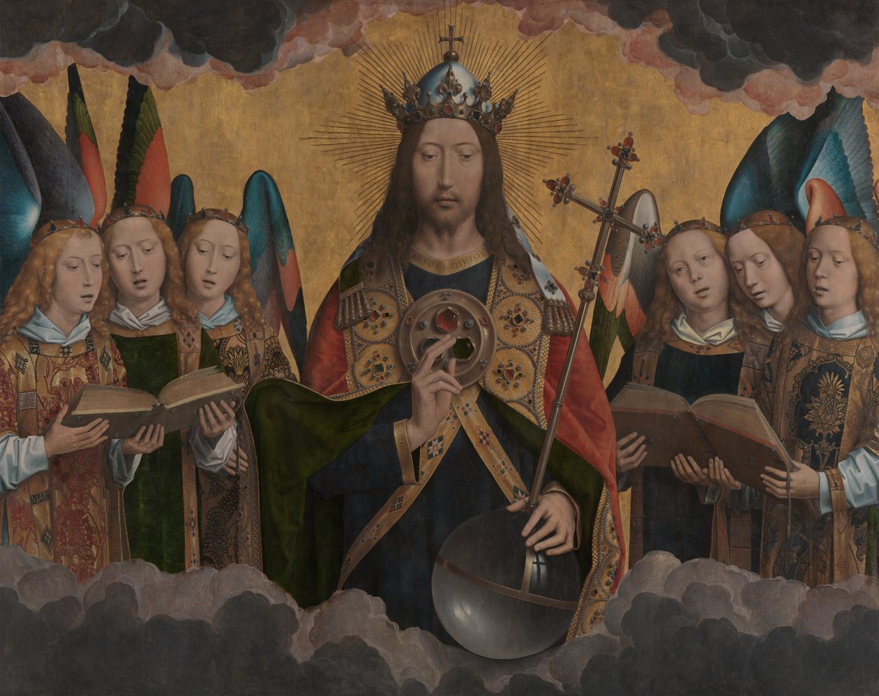 Gottvater mit singenden Engeln von Hans Memling