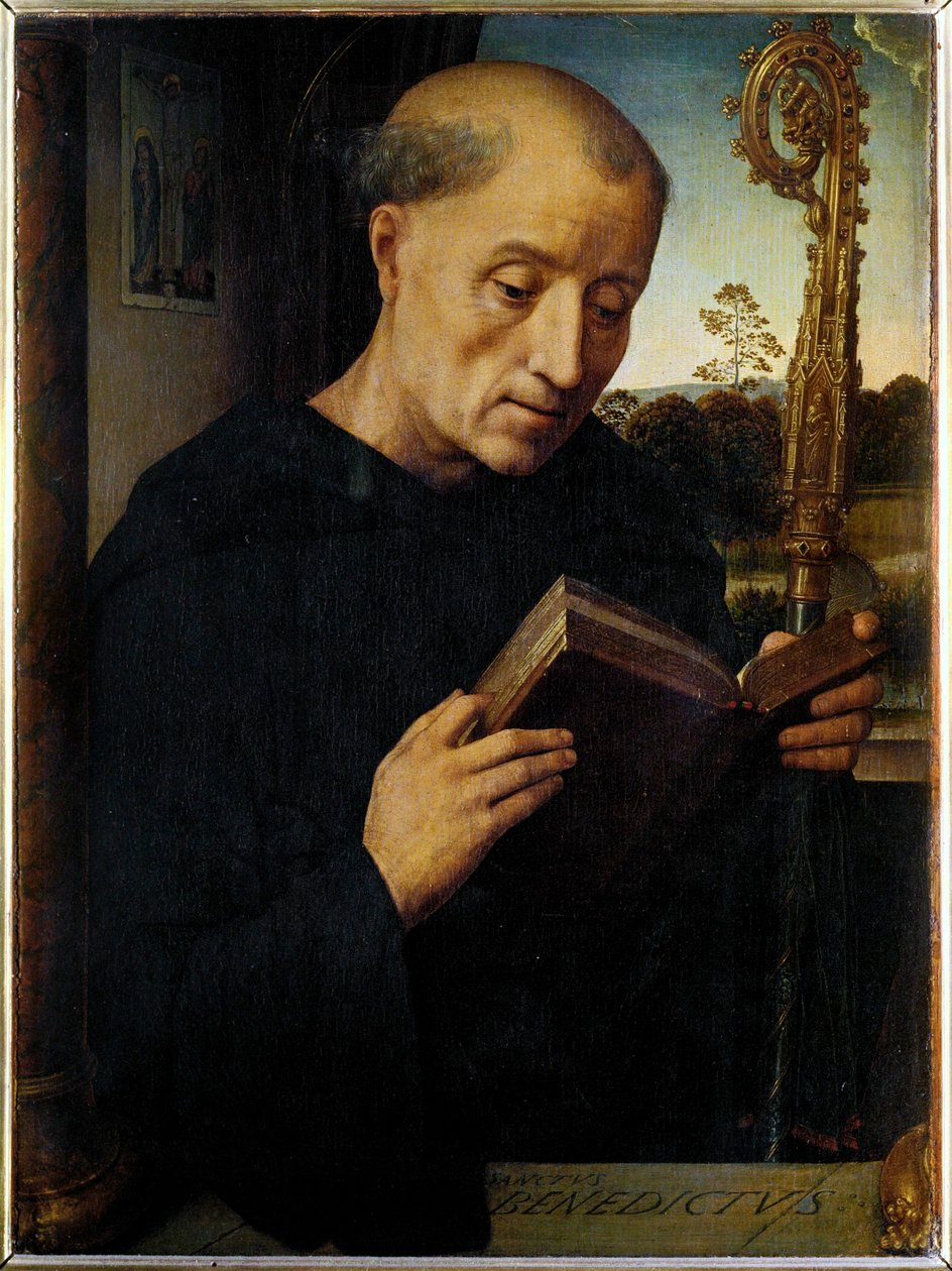 Heiliger Benedikt von Nursia von Hans Memling