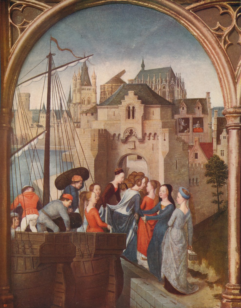 Die Ankunft der hl. Ursula in Köln, 1489, ca. 1915 von Hans Memling