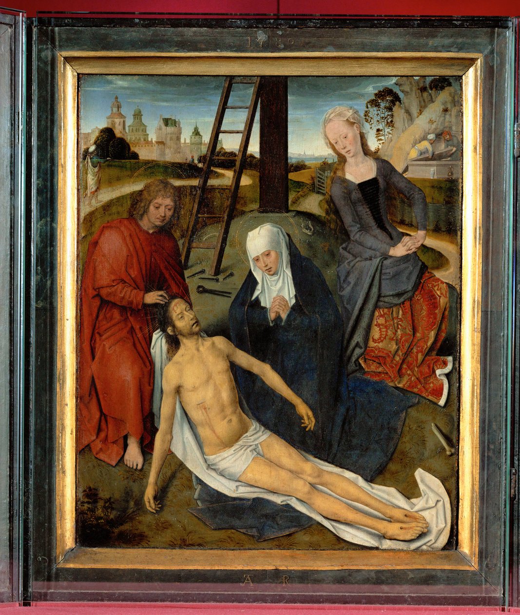 Triptychon von Adriaan Reins, ein Bruder im Sint-Jans-Hospital von Hans Memling
