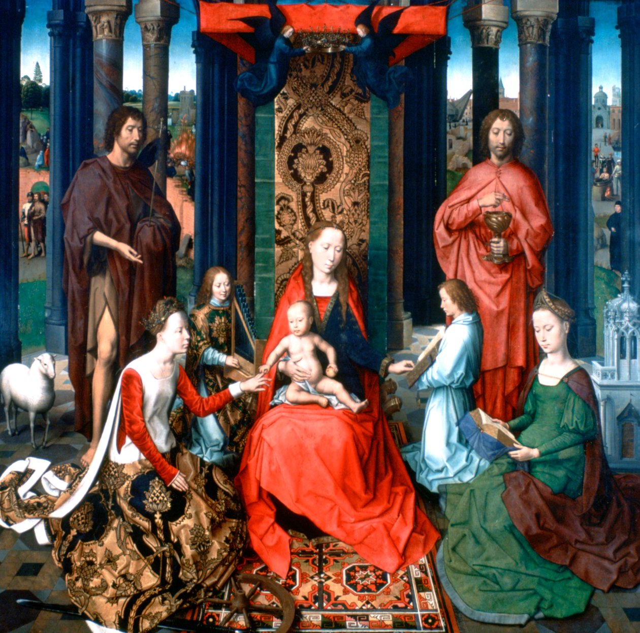 Triptychon des Heiligen Johannes des Täufers und des Heiligen Johannes des Evangelisten, 1479 von Hans Memling