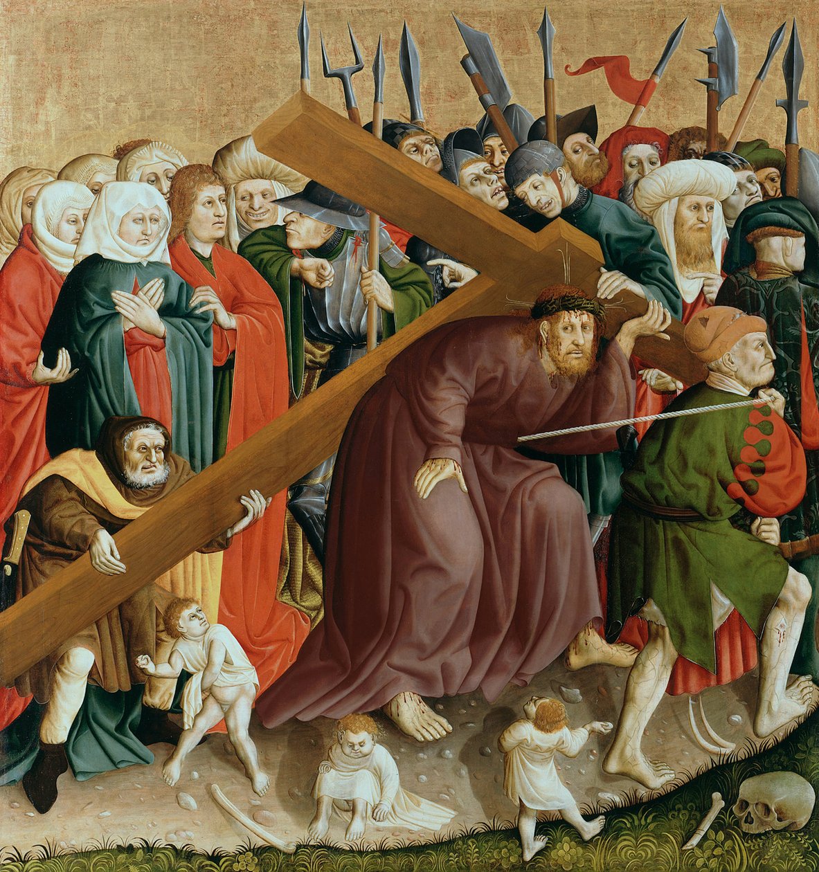 Christus trägt das Kreuz. Die Flügel des Wurzacher Altars von Hans Multscher