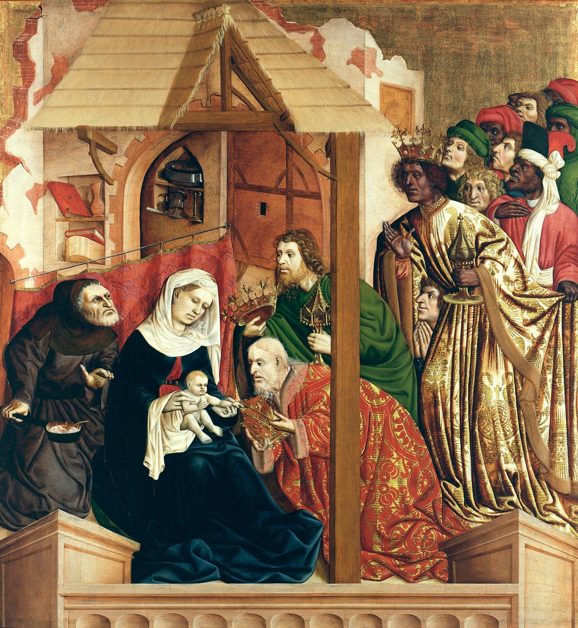 Die Anbetung der Könige. Die Flügel des Wurzacher Altars, 1437 von Hans Multscher