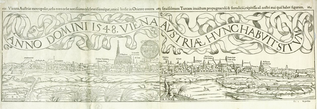 Stadtansicht von Wien im Jahr 1548, 1550 von Hans Rudolf Manuel Deutsch