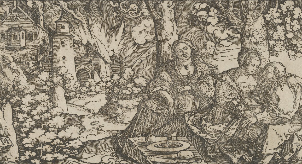 Lot und seine Töchter, ca. 1530 von Hans Schäufelein the Elder