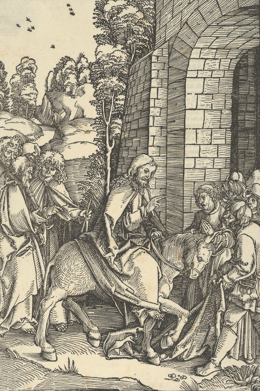 Der Einzug in Jerusalem, aus Speculum passionis domini nostri Ihesu Christi von Hans Schäufelein the Elder