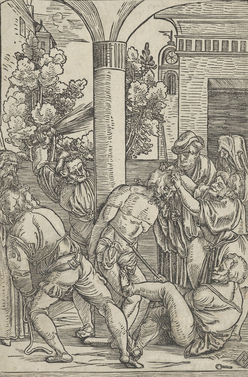 Die Geißelung, aus Das Leben Christi, ca. 1511-12 von Hans Schäufelein the Elder