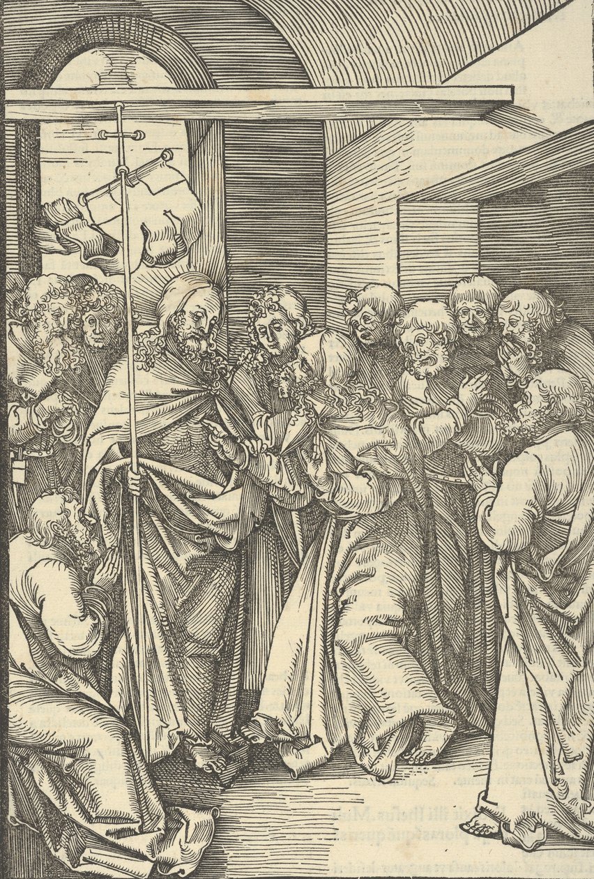 Der Unglaube des Thomas, aus Speculum passionis domini nostri Ihesu Christi von Hans Schäufelein the Elder
