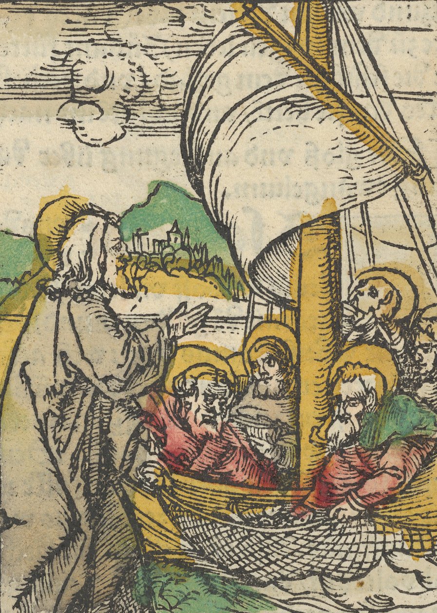 Der zweite Fischfang durch den heiligen Petrus, aus Das Plenarium, 1517 von Hans Schäufelein the Elder