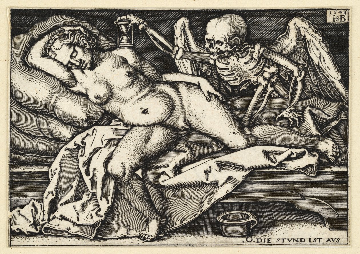 Der Tod und die schlafende Frau von Hans Sebald Beham