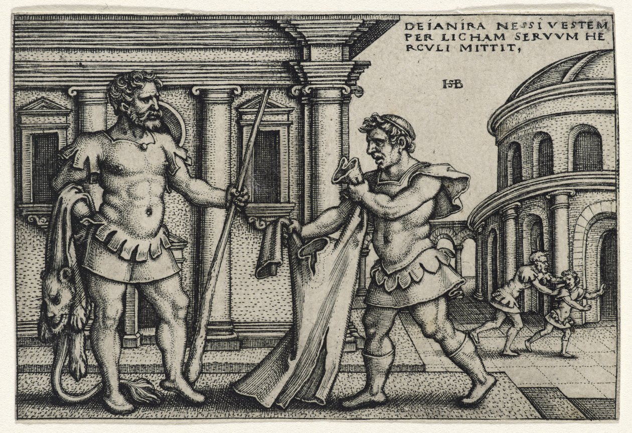 Lichas bringt das Gewand des Nessus zu Herkules, 1540er von Hans Sebald Beham