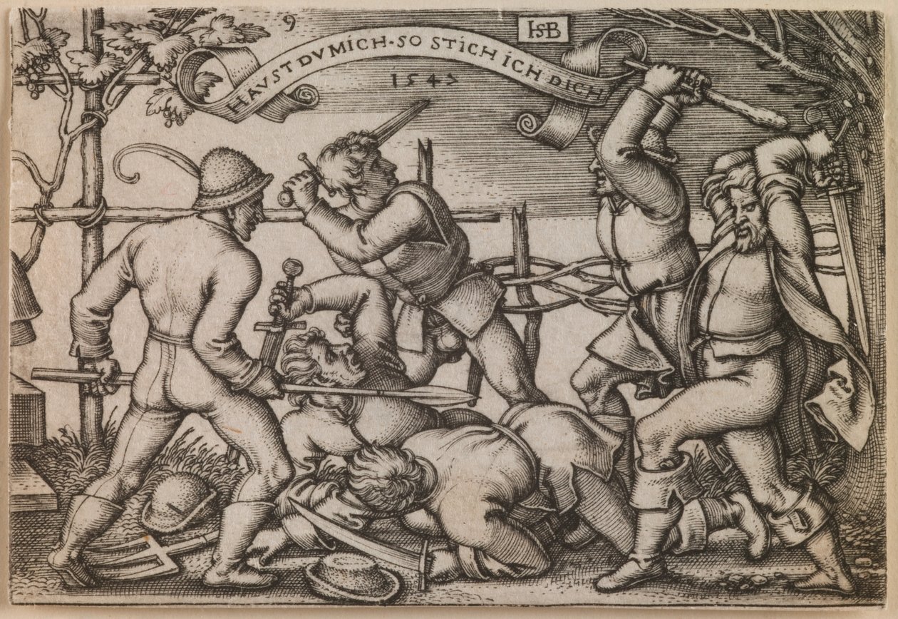 "Bauernschlägerei" aus der Serie "Das Fest der Bauern oder Die zwölf Monate" von Hans Sebald Beham