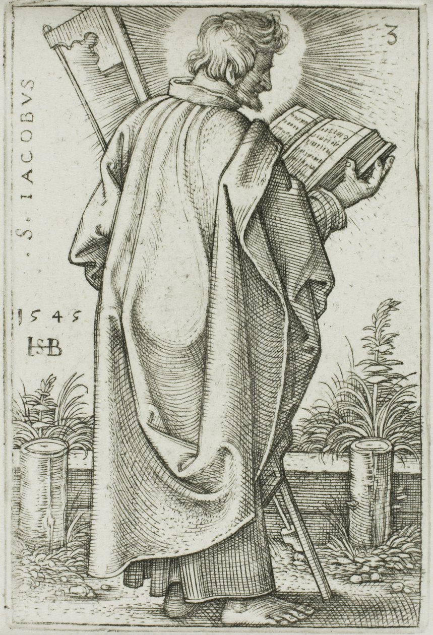St. Jakobus Minor, Platte 3 aus Die zwölf Apostel von Hans Sebald Beham
