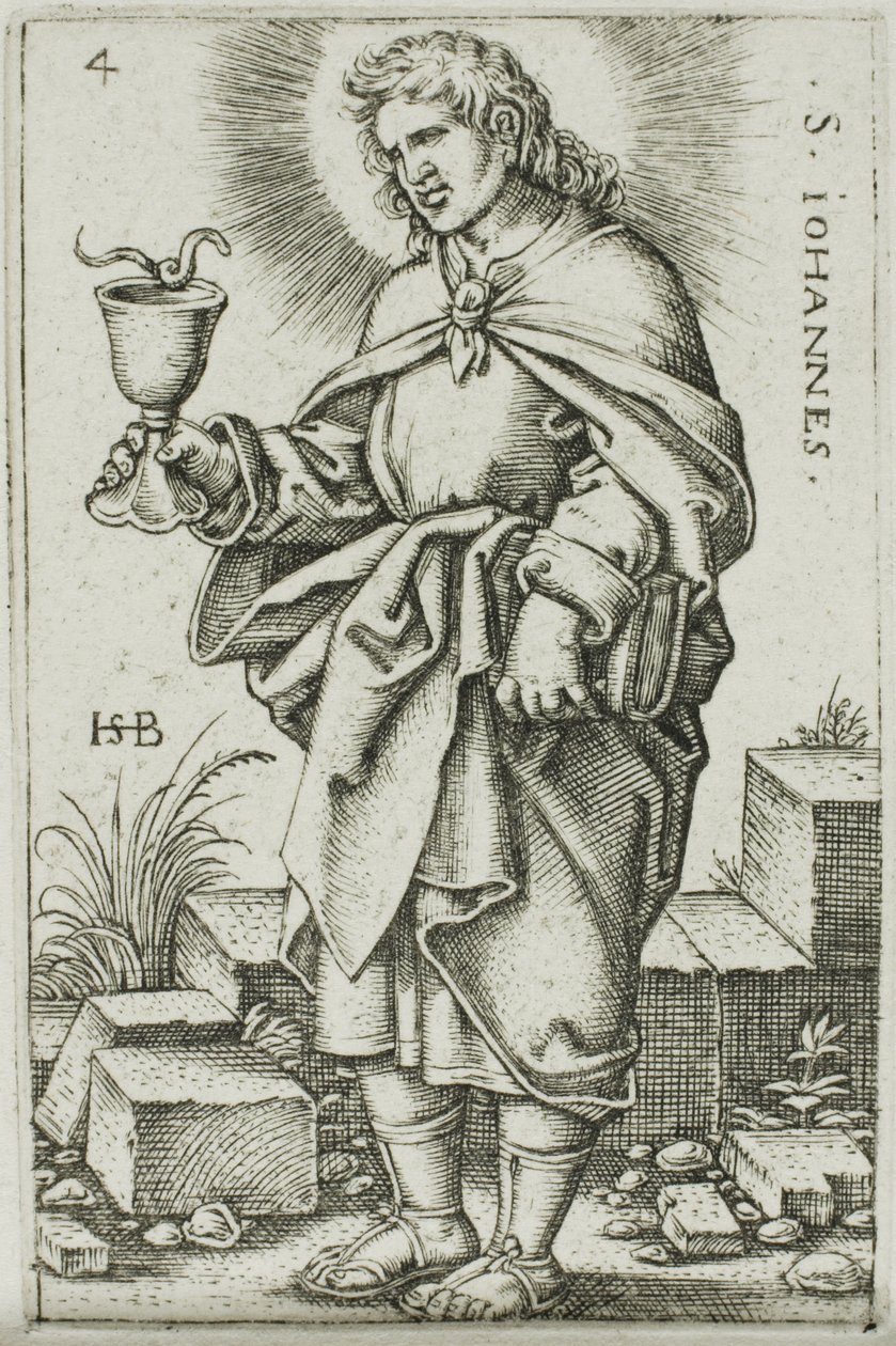Heiliger Johannes, Tafel 4 aus Die zwölf Apostel von Hans Sebald Beham