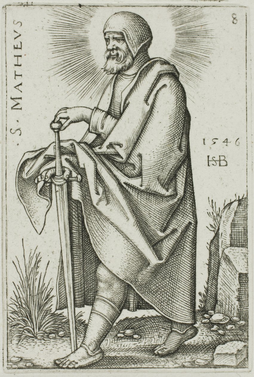 St. Matthäus, Platte 8 aus Die Zwölf Apostel von Hans Sebald Beham
