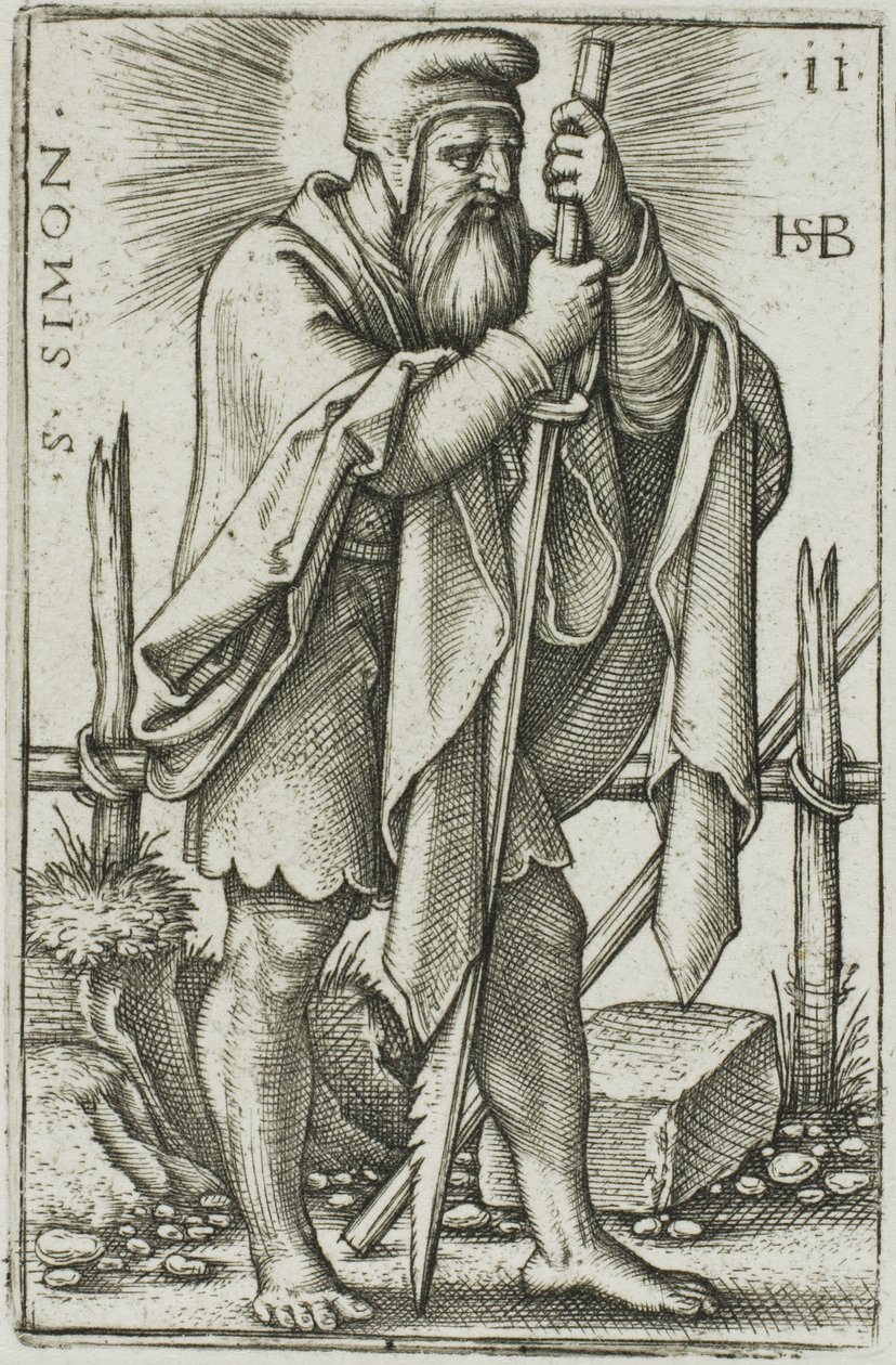 St. Simon, Platte 11 aus Die zwölf Apostel von Hans Sebald Beham