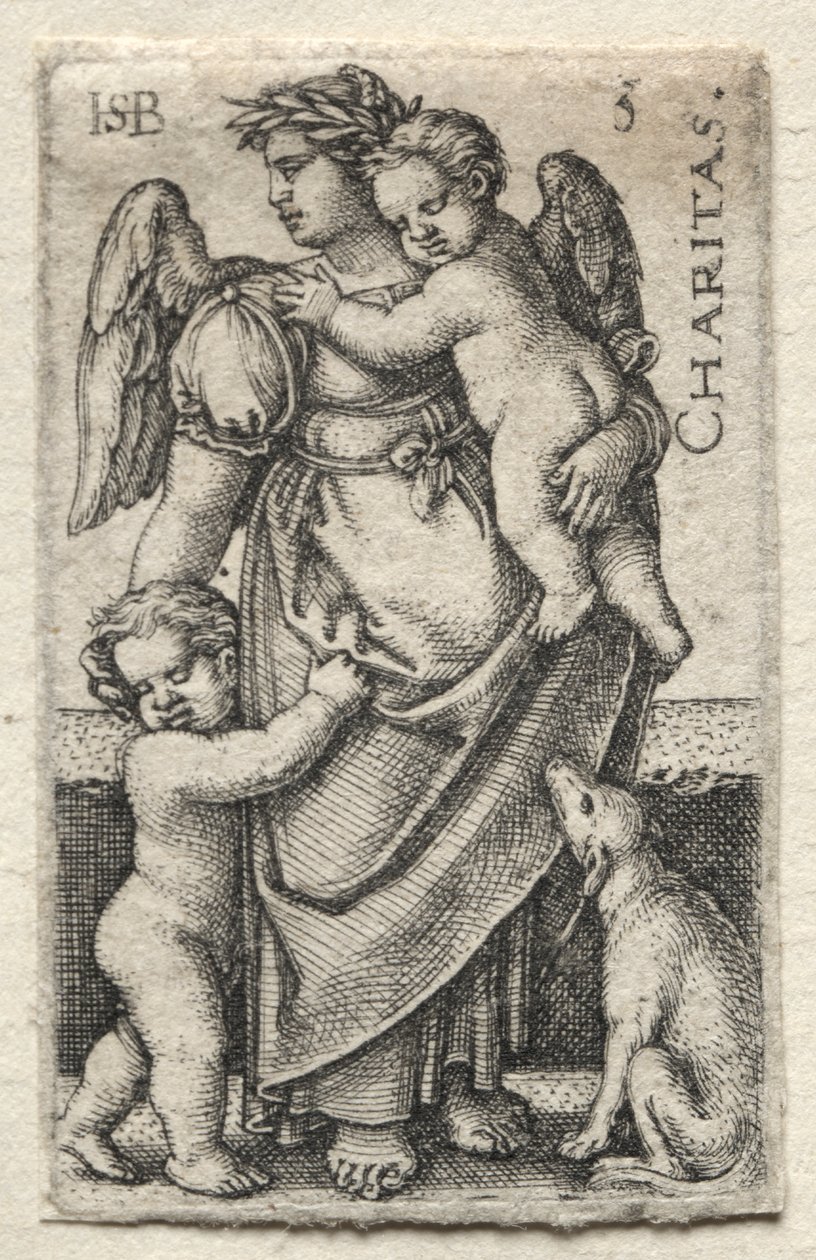 Das Wissen Gottes und die sieben Kardinaltugenden: Nächstenliebe - Charitas von Hans Sebald Beham