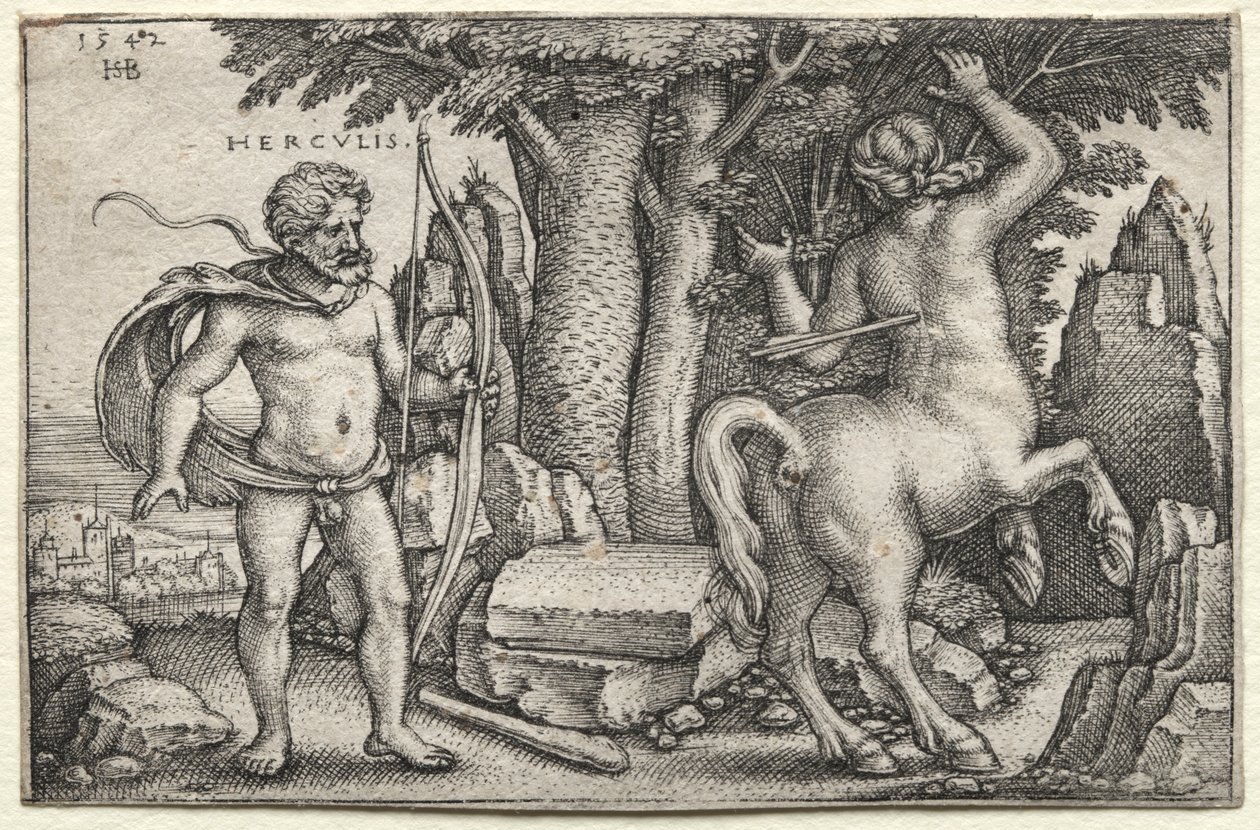 Herkules und Nessus von Hans Sebald Beham