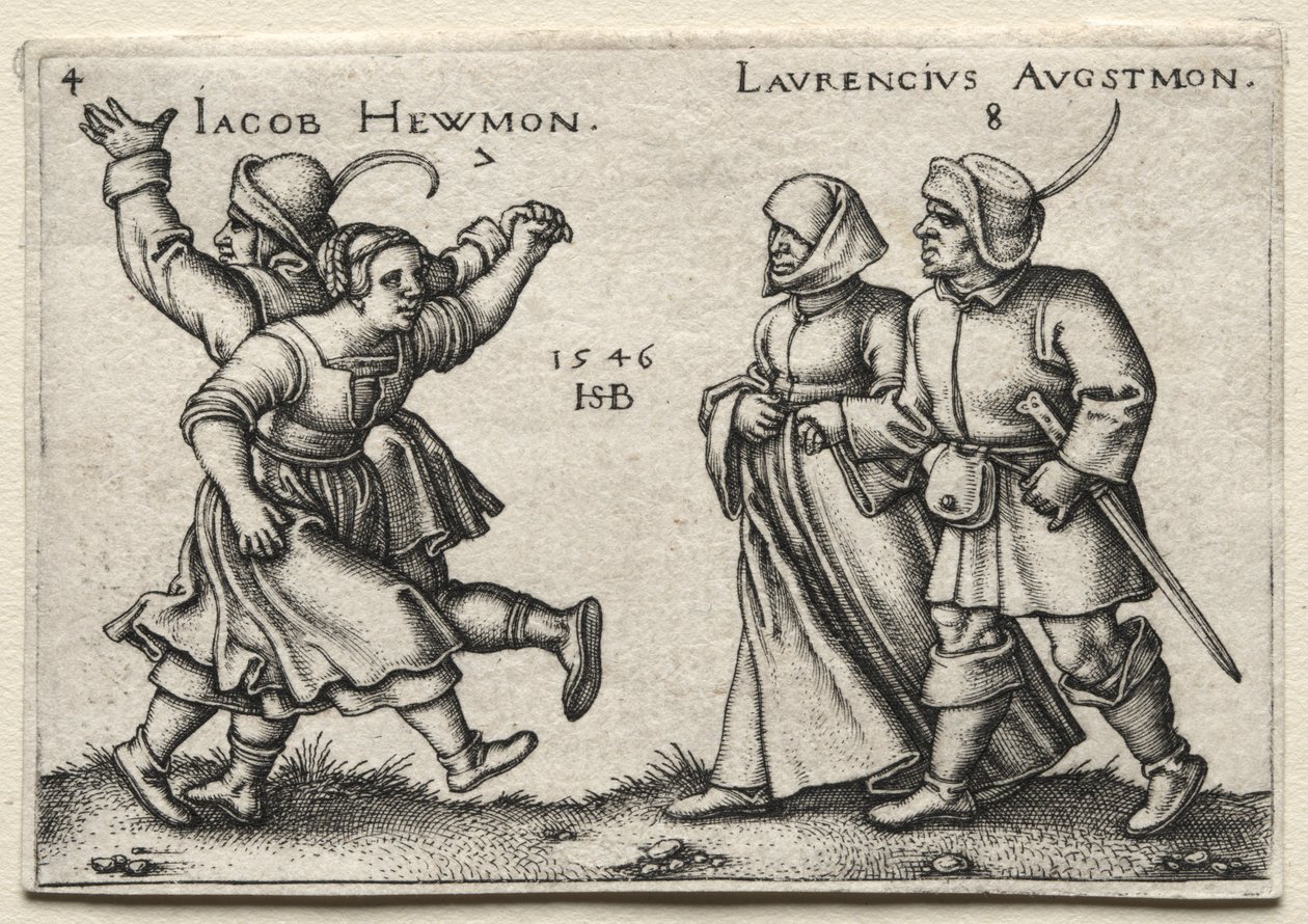 Die Dorfhochzeit: Jacob Hewmon / Lawrencius Augstmon von Hans Sebald Beham